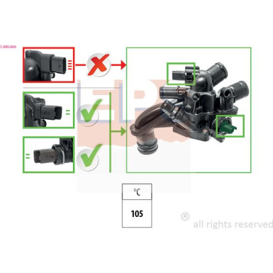 EPS Thermostat 1.880.866 Made in Italy - OE Equivalent