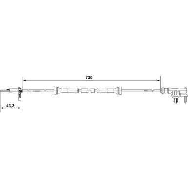 84 403 010 Sensor, Raddrehzahl VA | MITSUBISHI Colt 1.5 05 | 0 265 007 637