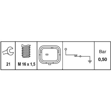 HELLA Öldruckschalter 6ZL 009 600-041