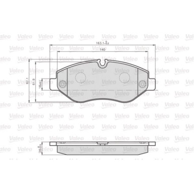 VALEO Bremsbeläge 872192