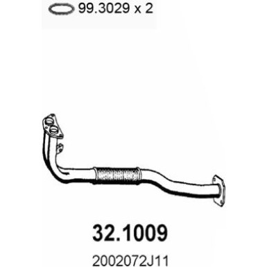 Abgasrohr | NISSAN Primera 90 | 32.1009 Abgasrohr | NISSAN Primera 90 | 32.1009