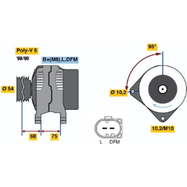 Lichtmaschine | BMW,LAND ROVER | 0 986 045 251