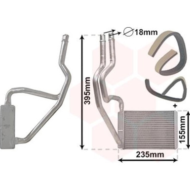 VAN WEZEL Wärmetauscher, Innenraumheizung