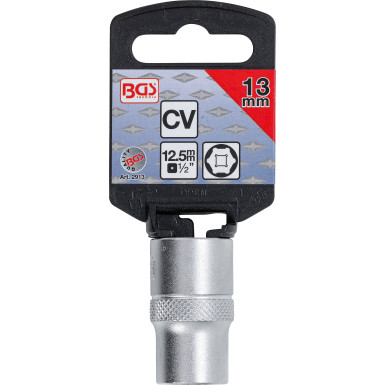 BGS Steckschlüssel-Einsatz Sechskant | Antrieb Innenvierkant 12,5 mm (1/2"""") | SW 13 mm | 2913