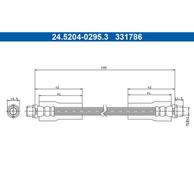 ATE Bremsschlauch | 24.5204-0295.3
