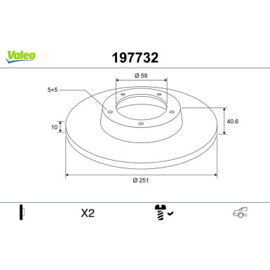 VALEO Bremsscheibe 197732