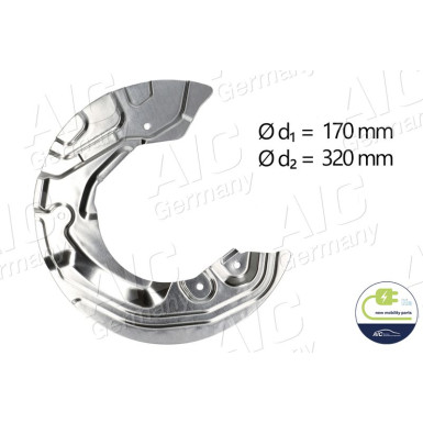 BREMSANKERBLECH V L ALU D:320 | BMW 1,3,Z4 03-16 | 55739