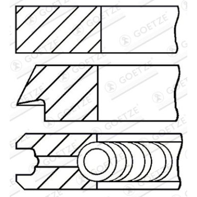 GOETZE ENGINE Kolbenring | 08-112400-00