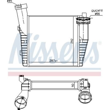 Ladeluftkühler PKW VW TOUAREG TDI 02 FIRST FIT 96688