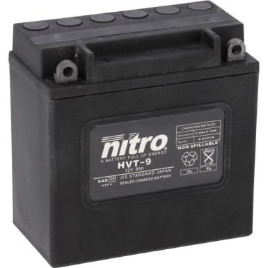 NITRO Motorradbatterie, geschlossen | HARLEY DAVIDSON, OE 66006-70 | HVT 09 SLA