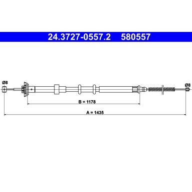 24.3727-0557.2 Seilzug, Feststellbremse 24.3727-0557.2 Seilzug, Feststellbremse