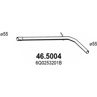 Abgasrohr | AUDI A1,SKODA,RENAULT,VW,SEAT 10 | 46.5004