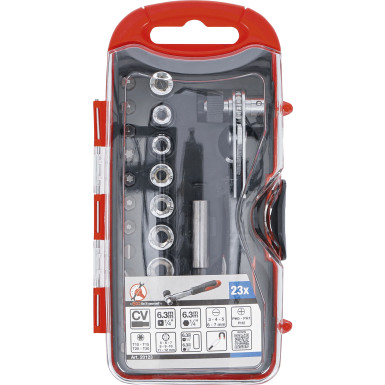 BGS Bit-/Steckschlüssel-Einsatz-Satz mit Bit-Knarre 23-tlg BGS Do it yourself 20123