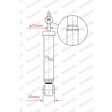 MONROE ORIGINAL-Gasdämpfer HA | VW Jetta 10 | G1220 MONROE ORIGINAL-Gasdämpfer HA | VW Jetta 10 | G1220
