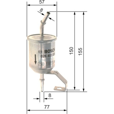 Kraftstofffilter | TOYOTA Fortuner 04 | F 026 403 026