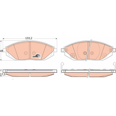 Bremsklötze VA | CHEVROLET Spark 10 | GDB4606