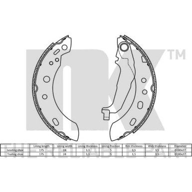 2722687 Bremsbackensatz 2722687 Bremsbackensatz