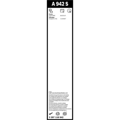 BOSCH | Scheibenwischer Aerotwin A942S | Porsche VW | 3397118942
