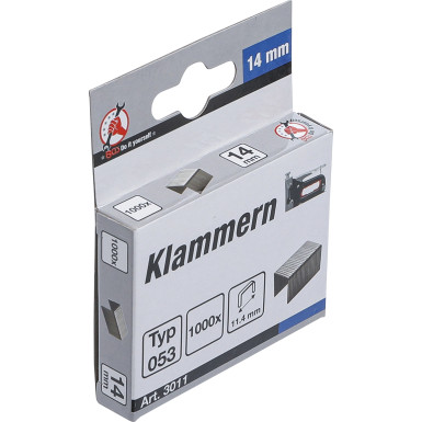 BGS Klammern | Typ 53 | 14 x 11,4 mm | 1000 Stück | 3011