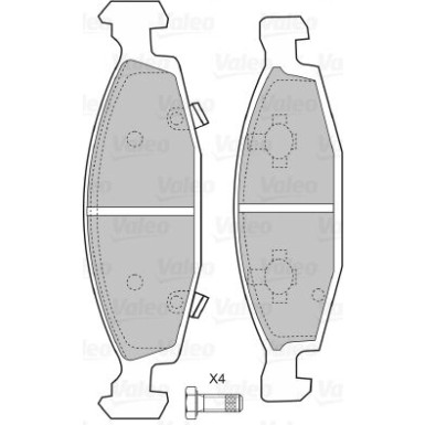 VALEO Bremsbeläge 598510