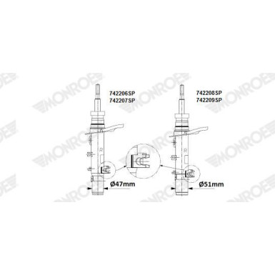 MONROE OESpectrum VA li | PEUGEOT 2008 13 | 742207SP MONROE OESpectrum VA li | PEUGEOT 2008 13 | 742207SP