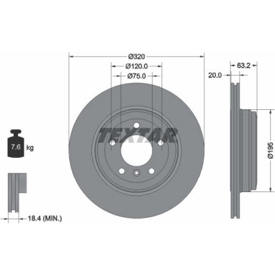 Bremsscheibe Bmw T. E60/E61 PRO 92122703