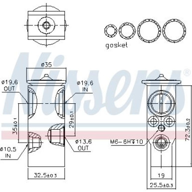 Expansionsventil, Klimaanlage Opel Meriva 03 FIRST FIT 999360