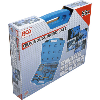 BGS Gewindeschneid-Satz | Zoll | 1/4"""" - 1/2"""" | 56-tlg | 70105