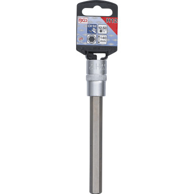 BGS Bit-Einsatz | Länge 140 mm | Antrieb Innenvierkant 12,5 mm (1/2"""") | Innensechskant 12 mm | 4273