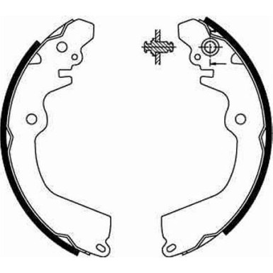 84 461 014 Bremsbacken | MITSUBISHI Carisma,Colt,Lancer,Galant 91 | GS8666