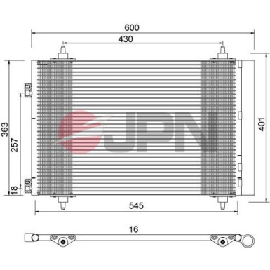 JPN Kondensator, Klimaanlage 60C9123-JPN