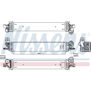 Ladeluftkühler PKW RENAULT LAGUNA 07 FIRST FIT 96625