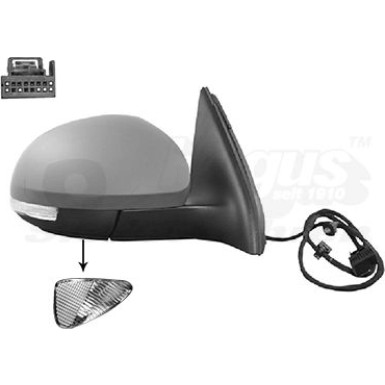 Aussenspiegel re. elek. Verst. bhz VW Tiguan Bodenleuchte, Memory OE 5N1 857 508 S 9B9 HAGUS