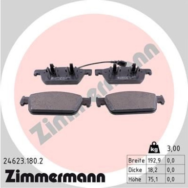ZIMMERMANN Bremsbeläge ZIMMERMANN Bremsbeläge