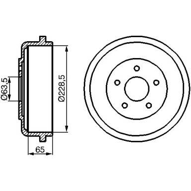 Bremstrommel | FORD Transit Connect,Tourneo Connect | 0 986 477 129