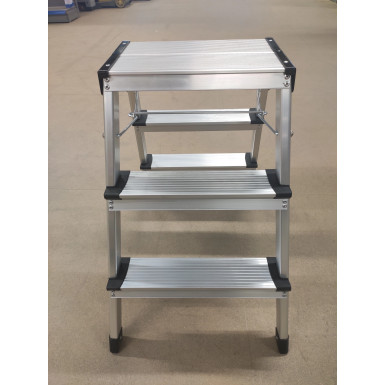 20922L SW-Stahl Stufenleiter Alu, 3-stufig