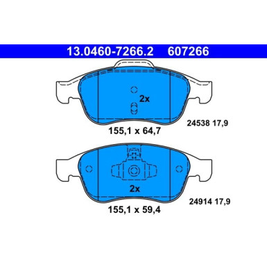 Bremsbelagsatz Dacia P. Dokker/Duster/Lodgy 1.2-1.6 12 | 13.0460-7266.2