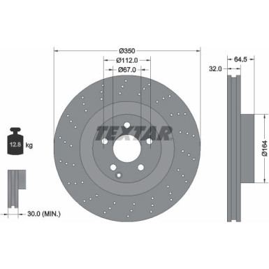 Bremsscheibe Db P. W211/W212/W221 02 PRO+ 92176405