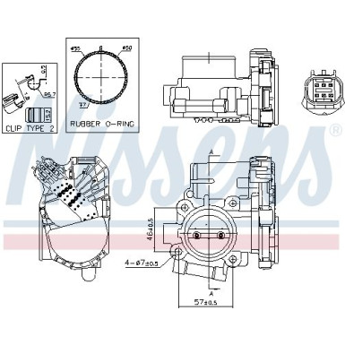 NISSENS Drosselklappenstutzen 955059 FIRST FIT