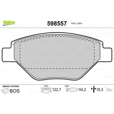 VALEO Bremsbeläge VALEO Bremsbeläge