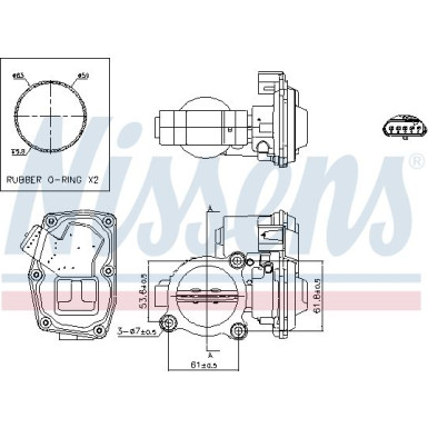 NISSENS Drosselklappenstutzen 955089 FIRST FIT