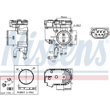 NISSENS Drosselklappenstutzen 955250 FIRST FIT