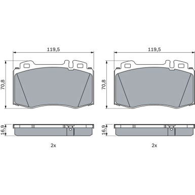 Bremsklötze | MERCEDES M-Klasse, S-Klasse | 0 986 424 705 Bremsklötze | MERCEDES M-Klasse, S-Klasse | 0 986 424 705