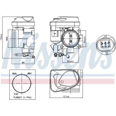NISSENS Drosselklappenstutzen NISSENS Drosselklappenstutzen