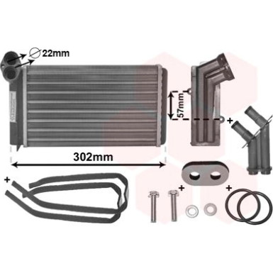 VAN WEZEL Wärmetauscher, Innenraumheizung 58006201 IR PLUS