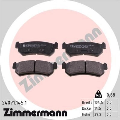ZIMMERMANN Bremsbeläge