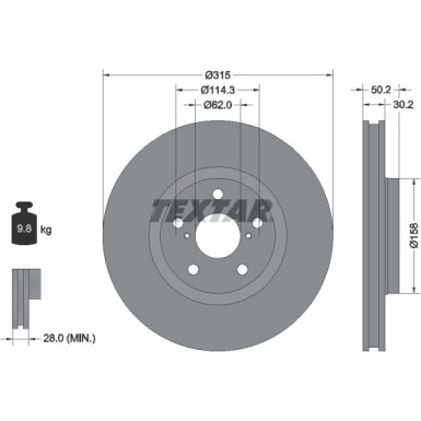 Bremsscheibe Lexus P. Ls 430 00-06 | 92185603