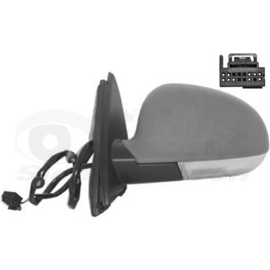 Aussenspiegel li. elek. Verst. bhz VW Jetta 1K2 kpl. OE 1K1857507DJ9B9 HAGUS