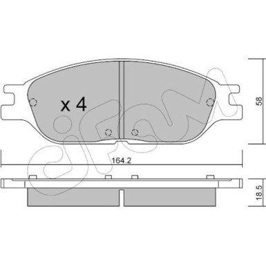 CIFAM Bremsbelagsatz, Scheibenbremse 822-682-0