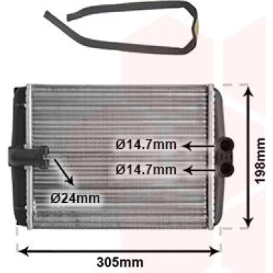 VAN WEZEL Wärmetauscher, Innenraumheizung 30006250 IR PLUS